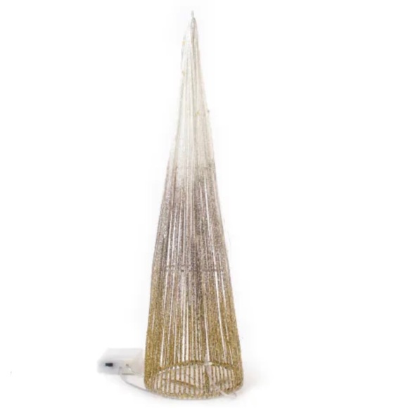 🎄 2x Holiday Home 18” Christmas Tree Cone LED Gold - Picture 2 of 13